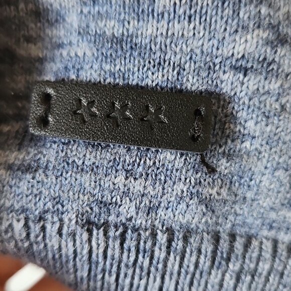 JOHN VARVATOS | Crewneck Sweater Cotton Wool Blend Navy Blue Ribbed Mens Sz XXL - Picture 8 of 8